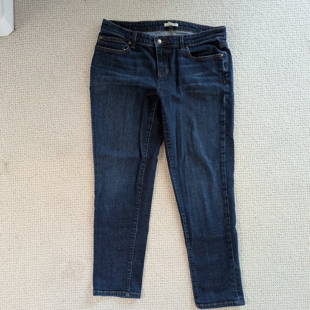 Eileen Fisher Straight Jeans with stretch,  Made in USA
